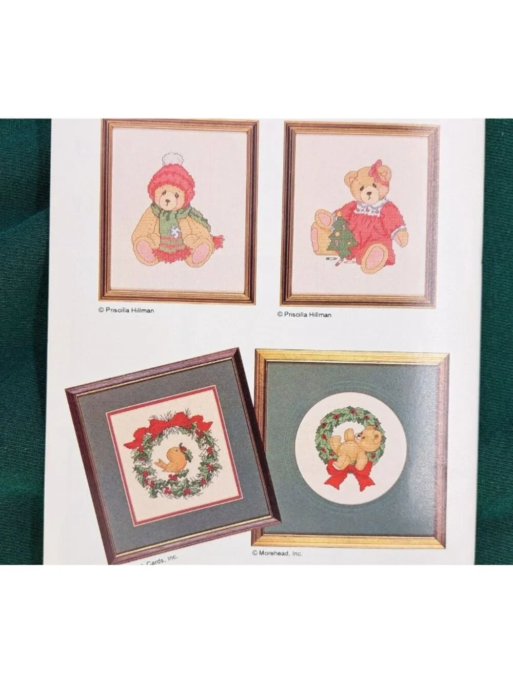Vintage Christmas Cross-Stitch Pattern Book Gloria Pat Lot Of 2 Precious Moments